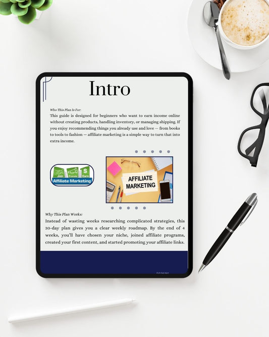 Your 30-Day Affiliate Marketing Beginner Plan | PDF Instant Download!