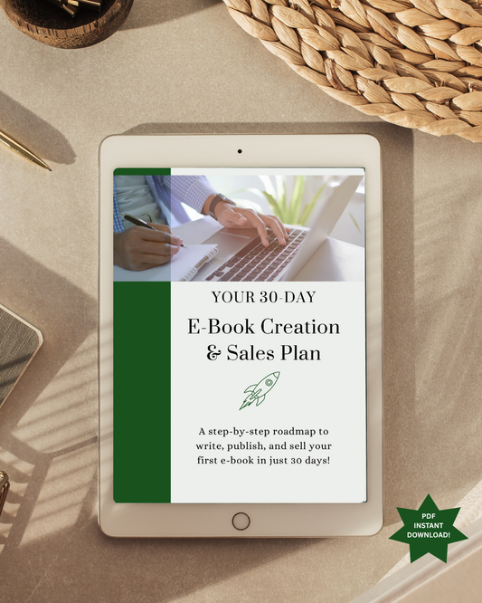 Your 30-Day E-Book Creation & Sales Plan | PDF Instant Download