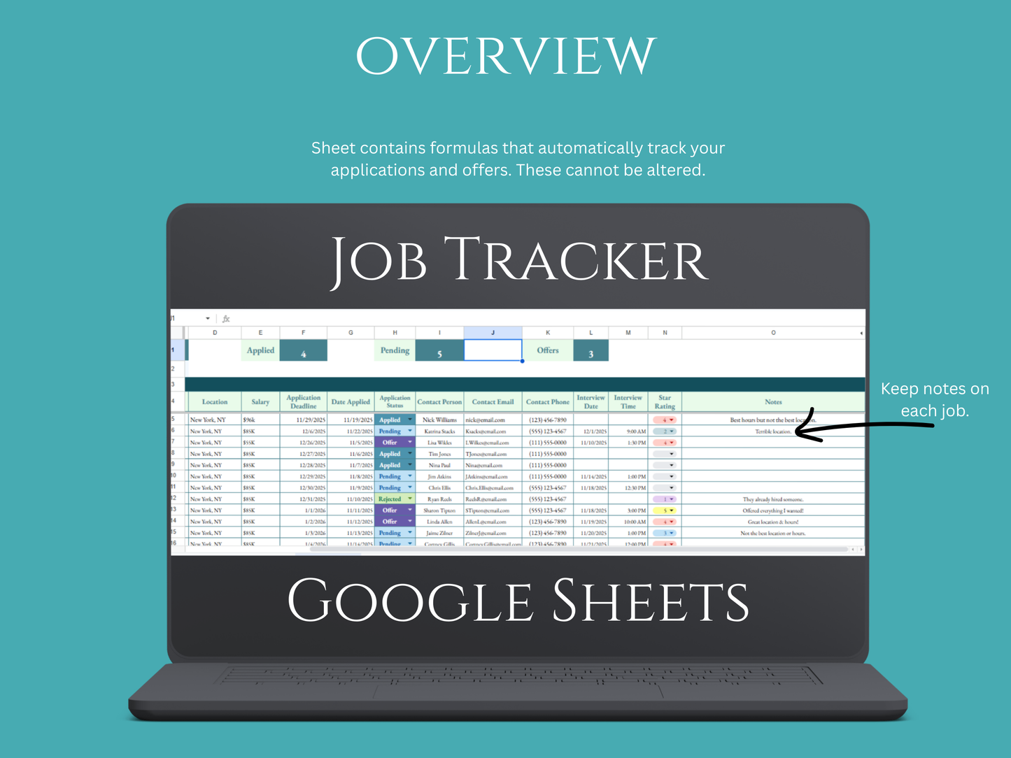 Job Application Tracker – Google Sheets (PLR Included!)